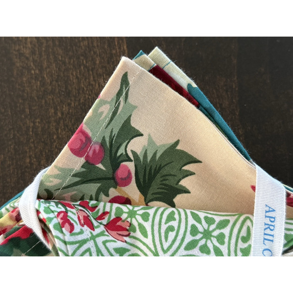 APRIL CORNELL Assorted Cocktail Napkins Set of 6 Lovely Floral Collection NWT - Picture 9 of 13